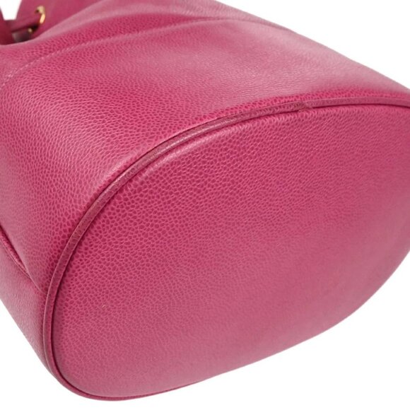 Chanel Pink Calfskin Bucket Drawstring Shoulder Bag 186702 - Picture 6 of 10